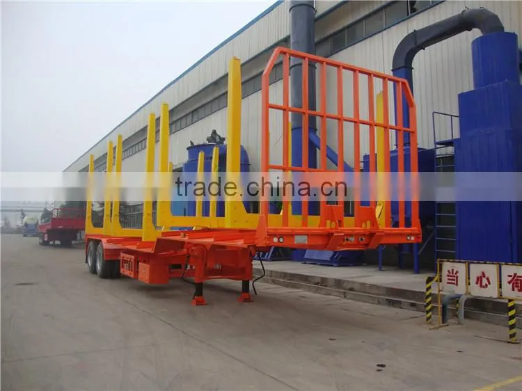 long wood transport log trailer, 3 axle log trailer