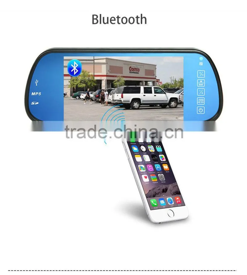 car rearview mirror monitor with and 7inch lcd display