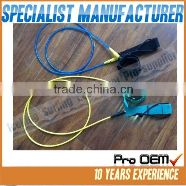 Competitive price simple usual color pro surfboard leash/Customized logo surfing leash