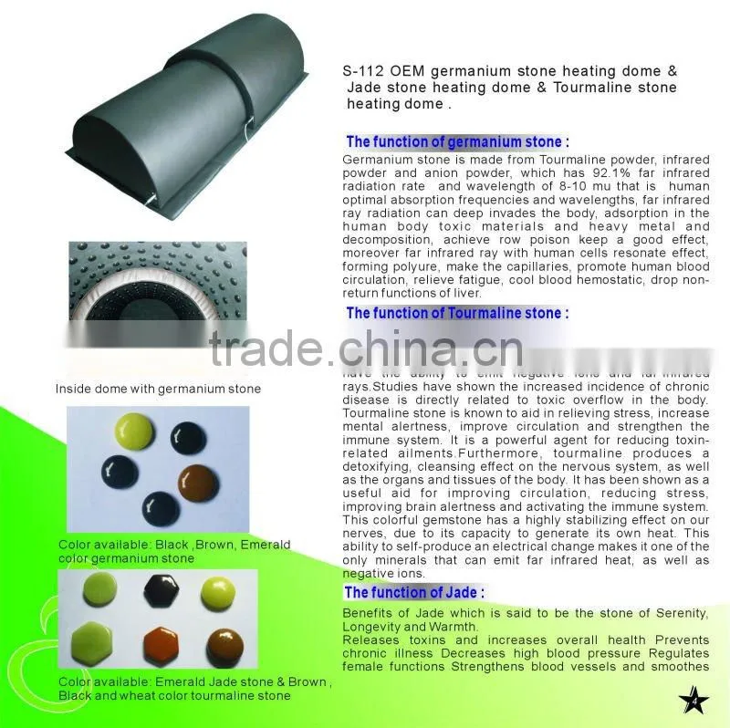 Infrared heating Mat with Jade stones, Tourmaline stones and Germanium stones