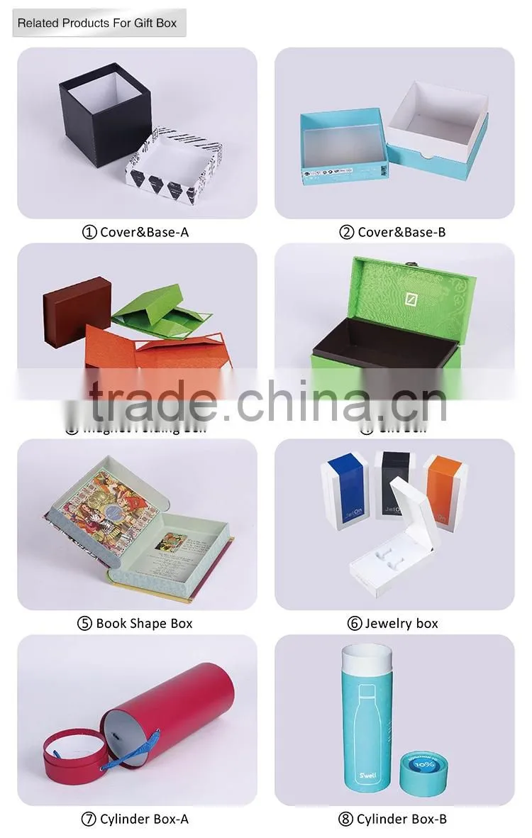 Custom Printed Rigid Cardboard Clothes Packing Paper Box