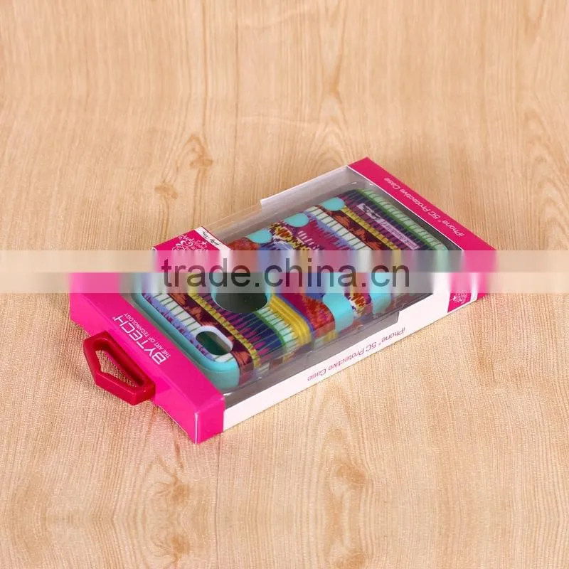 Hot sale flat pack pvc window cell phone case packaging box