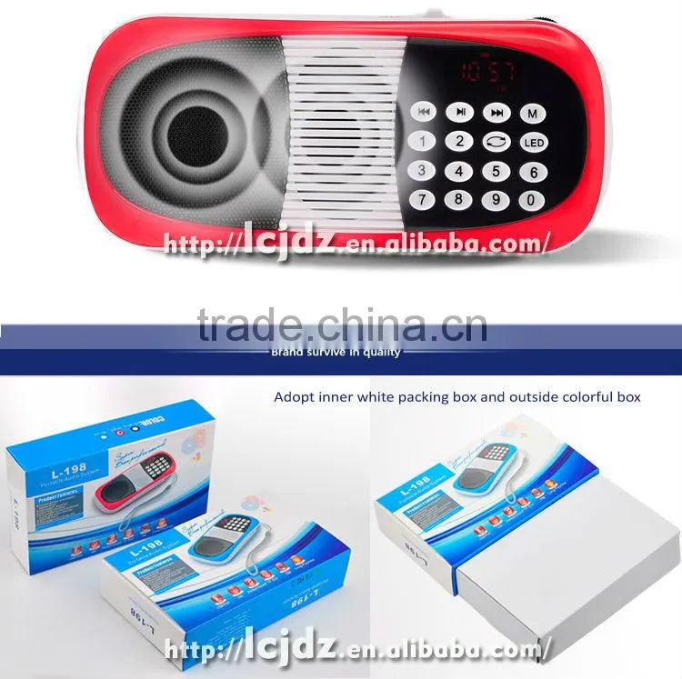 L-198 digital mp3 player manual,rechargeable mp3 player with built in speaker