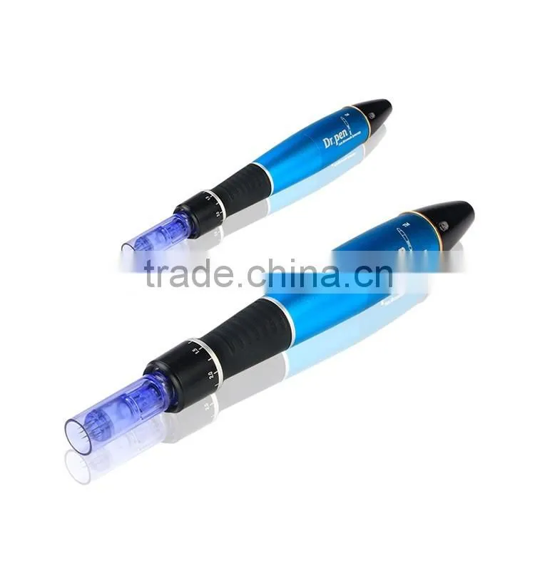 2016 blue wireless derma pen Dr pen microneedle dermapen rechargeable Dr pen