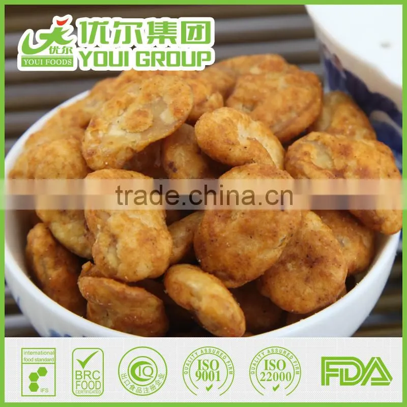Certificate garlic Coated Broad Bean Chips, fava bean