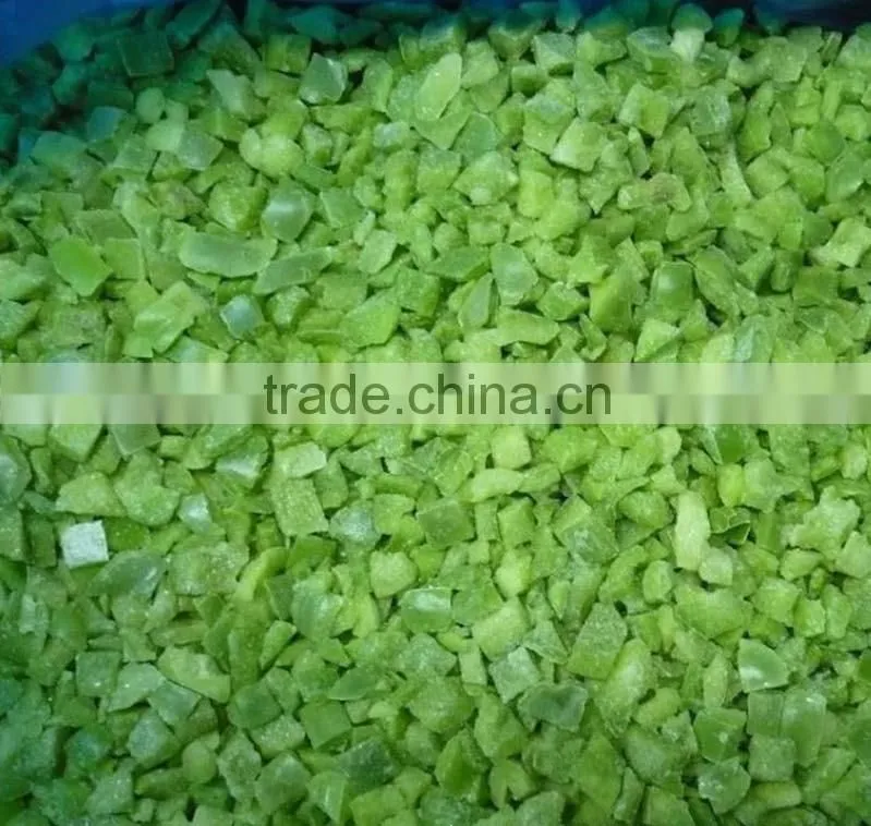 10mm Good quality frozen IQF green pepper diced