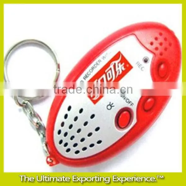Recording LED Keychain,plastic Recording LED Keychain