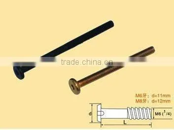 Steel zinc-plated nickel-plated 3x12 fast dental self-tapping furniture assembly fastening screw nuts