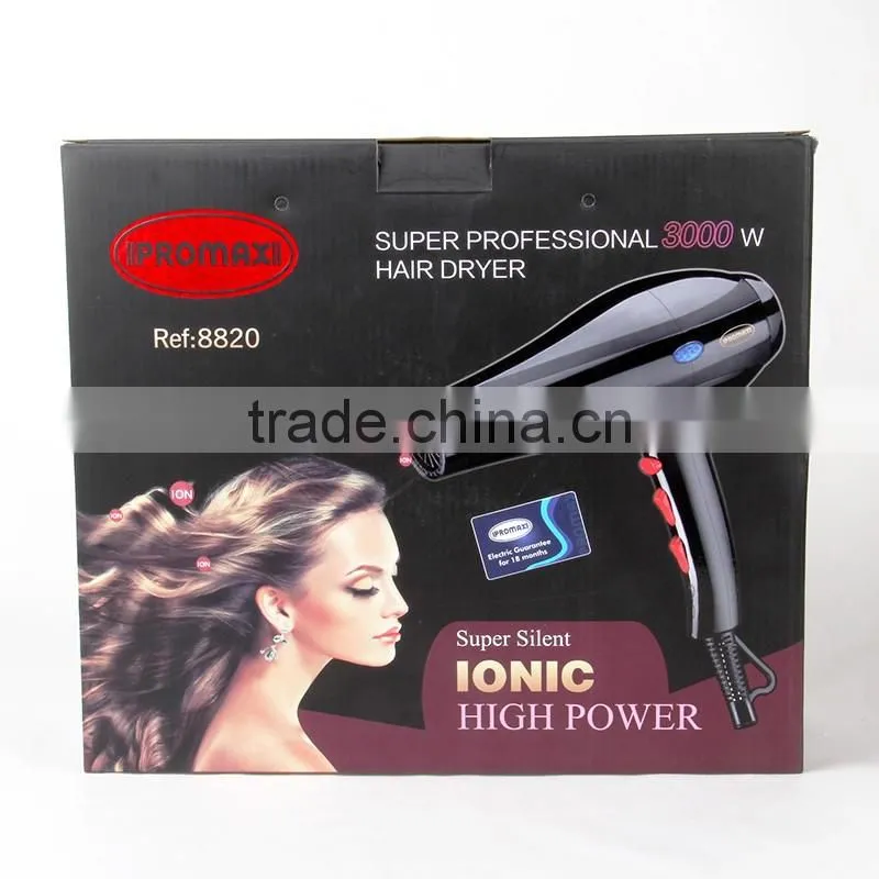 2016 new sale wholesale # 3000W 3heat/2speed setting hair dryer two round BS UK plug for babar or public area