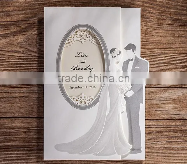 Bride and groom design wedding card