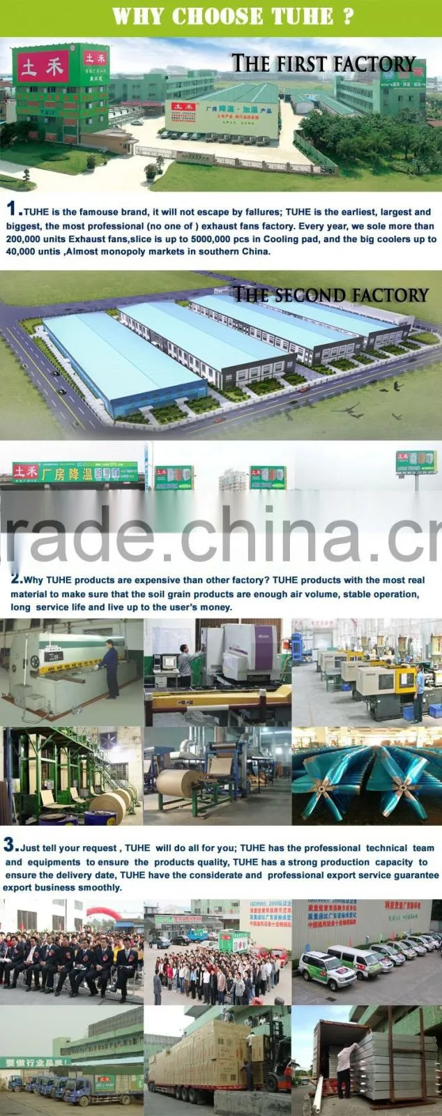 TUHE brand factory industrial window axial flow exhaust fans