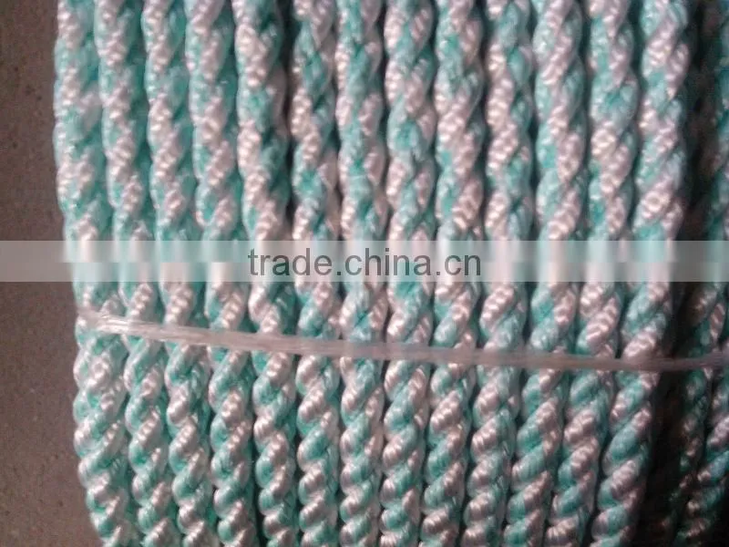 polyester cord/polyester 3 strands twist rope