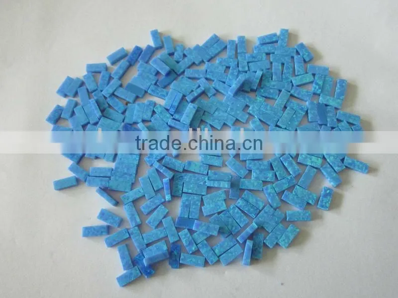luminous blue strip synthetic opal