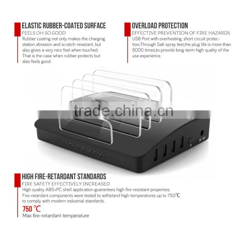 VOXLINK NEW 30W bluetooth wireless speaker 4 Ports USB Charger Charging Station Dock