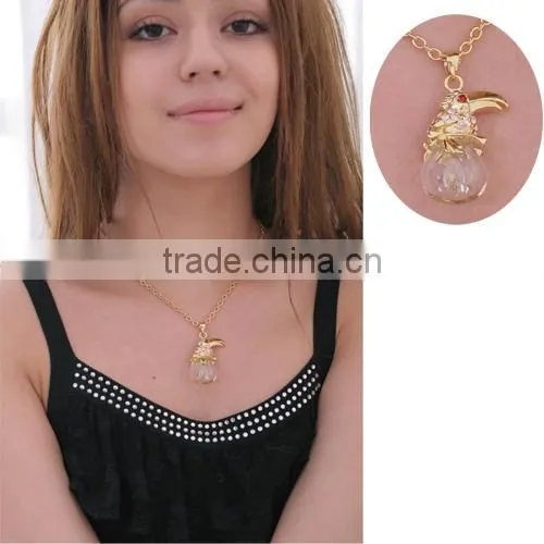 Woodpecker shape Jewelry Pendant Glass Perfume bottle jewelry