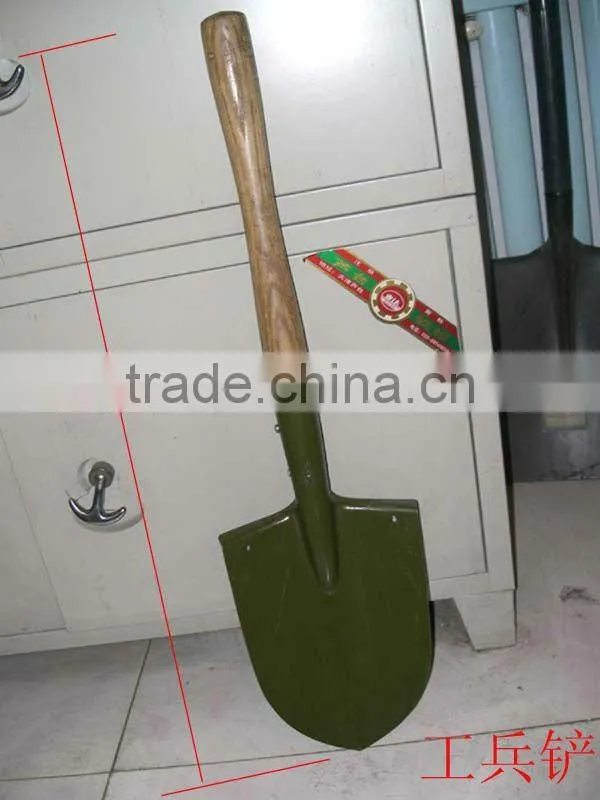 china military shovel with wood handle