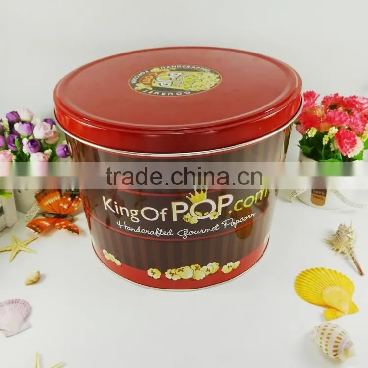 2 gallon American popcorn tin can