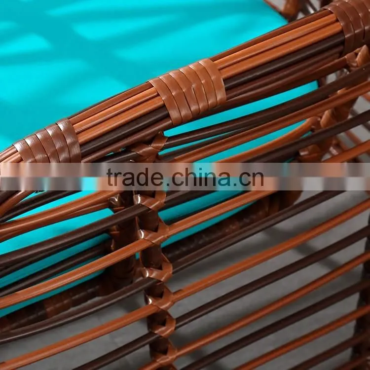 Brown Color Poly Rattan Garden Furniture Set 1 Table 4 Chairs