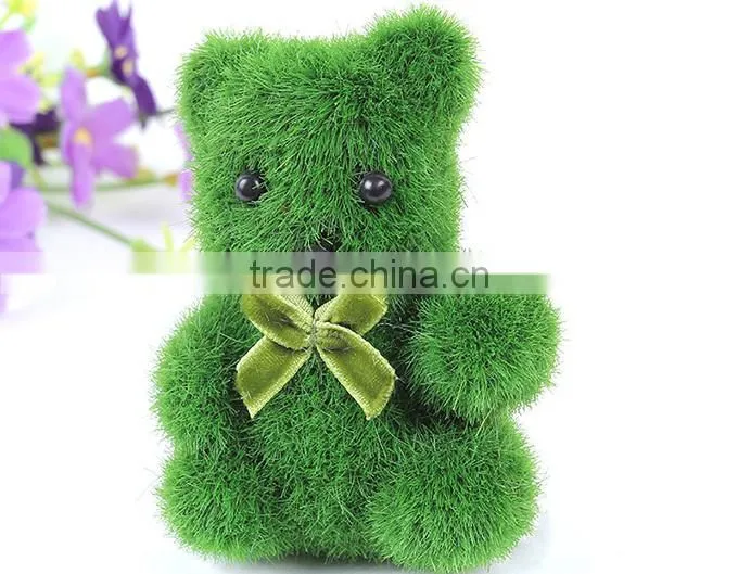 Creative miniascape decoration simulation bear flocked animals toy