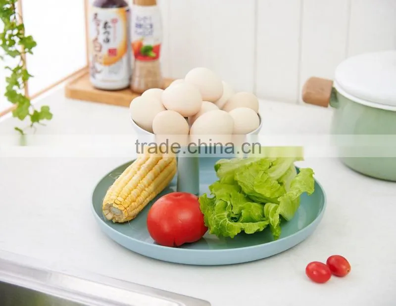 Plastic DIY Round Two Layer Fruit Tray