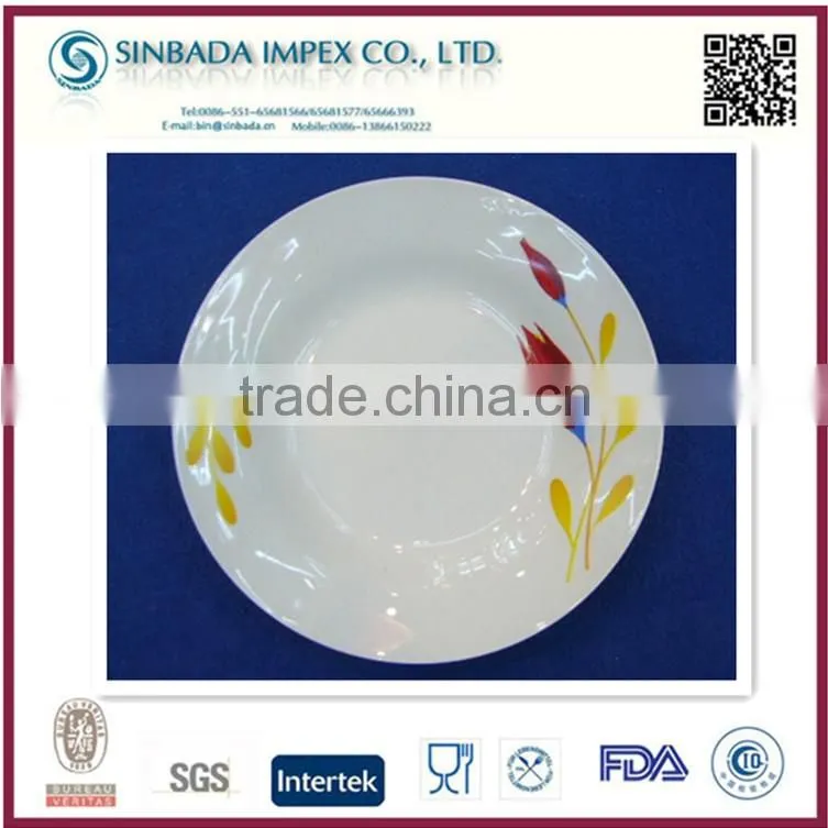Factory direct price ceramic porcelain personalize compartment soup plate