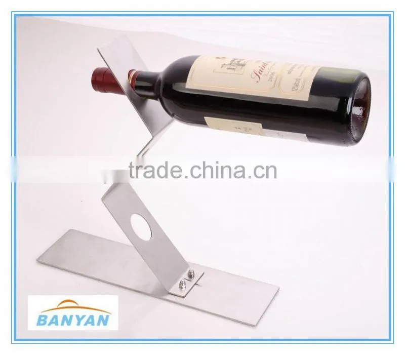 stainless steel tree wine rack for 3 bottles