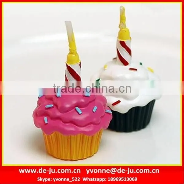 PVC Transparent Gift Box Strawberry Chocolate Cupcake Candles