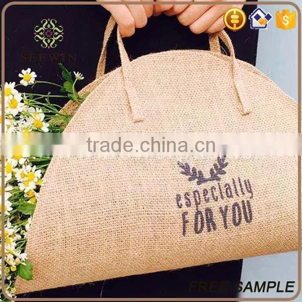 customerised pattern size bulk flower packing natural jute designer handbags