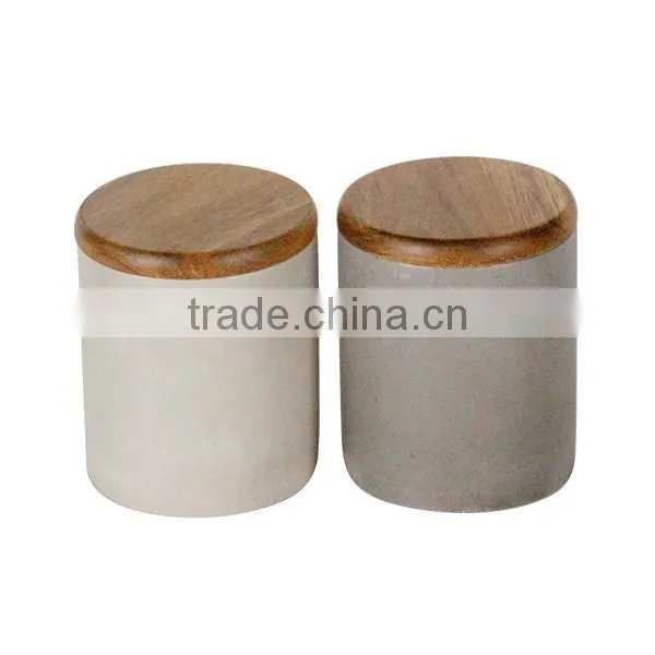 Cheap marble candle holder with lid with soy wax produced from factory for interior centerpieces