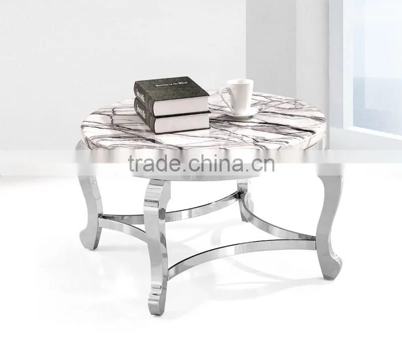 simple design marble metal coffee table for hotel lobby