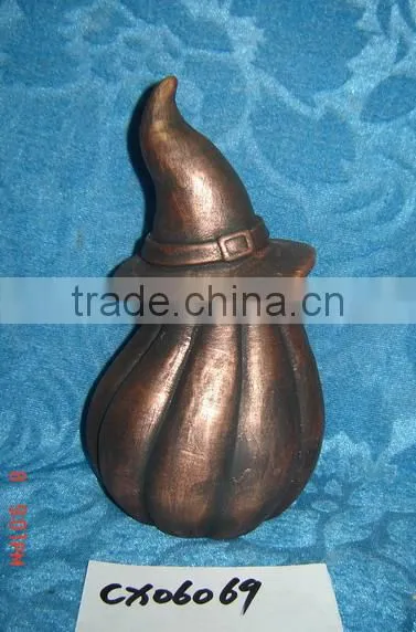 ceramic pumpkin design candle holder-paint ceramic halloween decoration