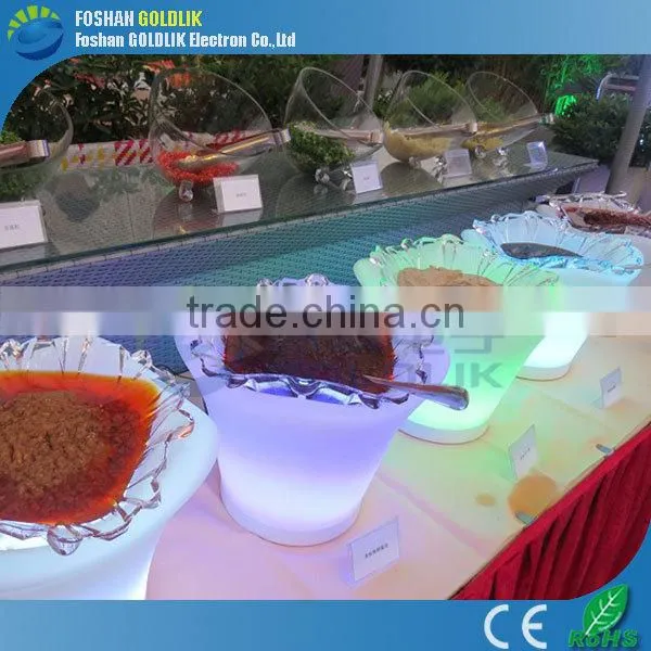 LED Bar Furniture Plastic Wine Barrel with RGB Light Colorful Changing