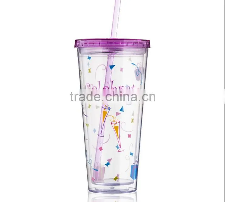 China Manufacture Custom Logo 16oz Plastic Ice Cup