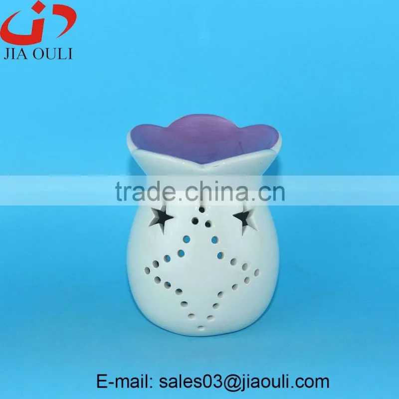 New design modern family life fragrance ceramic oil burner, oil diffuser