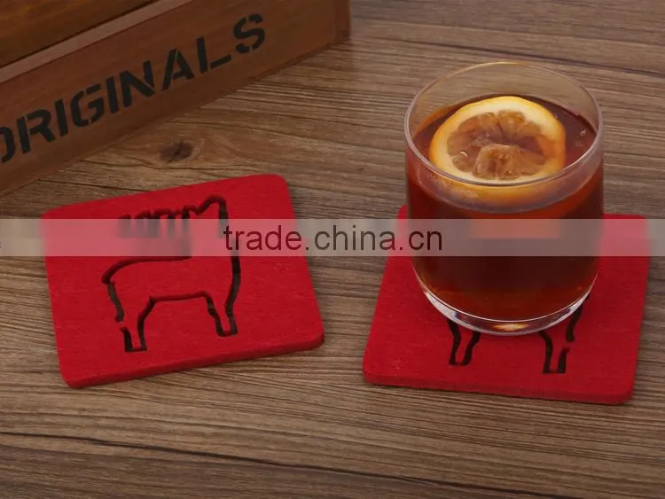 cat shaped cup coaster