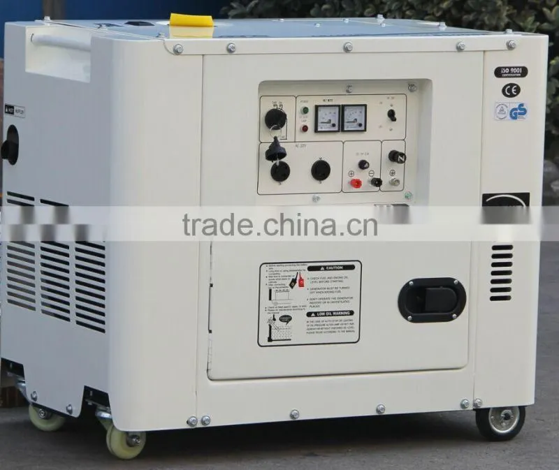 Air cooled 186FA diesel engine 5kW/6kW CE certificate silent diesel generator