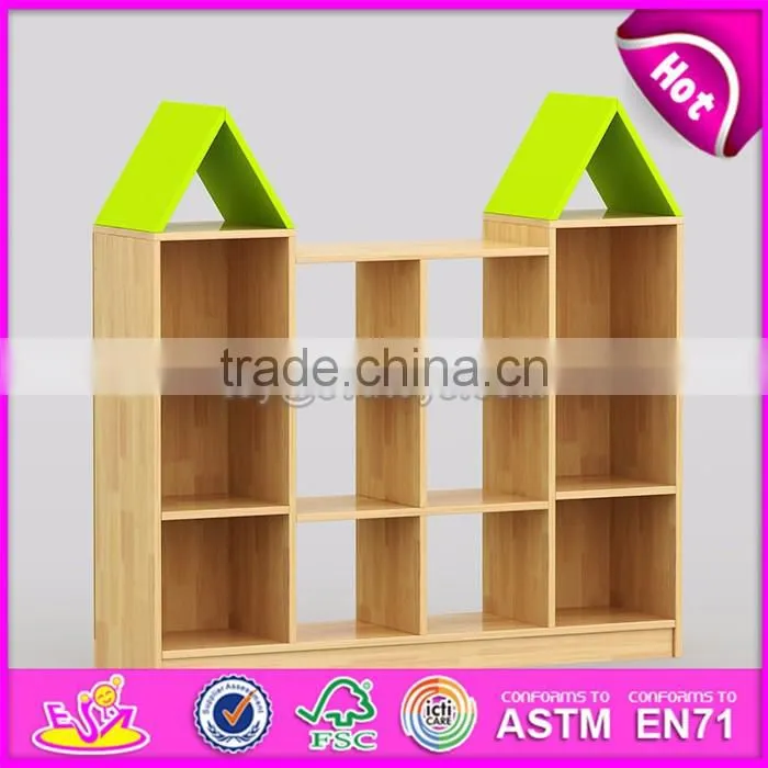 High quality multi Level storage shelf wooden kids bedroom furniture W08C176