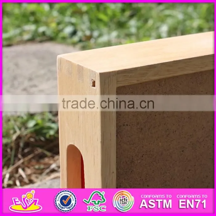 2017 new design 18 pieces educational wooden kids building blocks with box W13A115