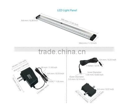 3 Panels LED Under Cabinet Lighting, with IR Sensor! Hand Wave Activated - Bright, Strong and Stable - Easy to Install, Screw an