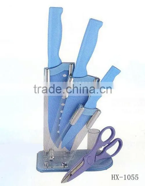 Hot sale good quality kitchen knife set with block