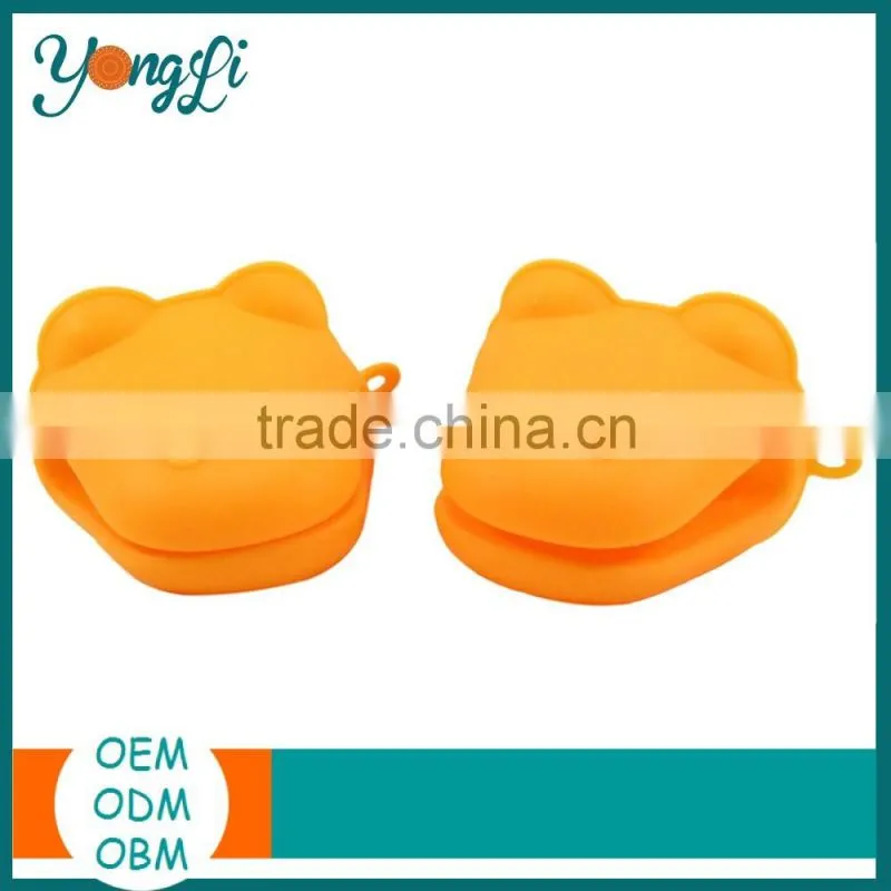 Hot New Microwave Silicone Rubber Kid Cat Oven Mittens