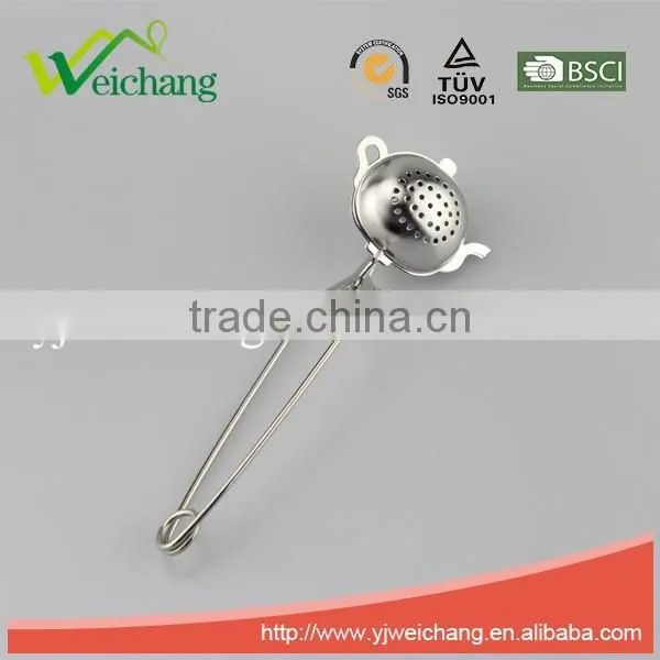 WCJ1065 Wooden Handle Stainless Steel Tea Ball Different Shape Tea Cup Shape