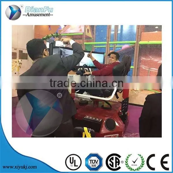 guangzhou dianfu silulator driving real feeling motion car driving simulator with triple screen