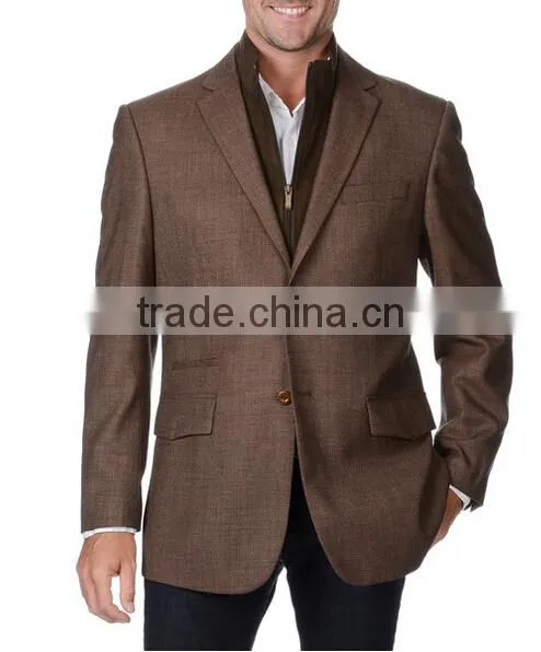 Men's Light Brown Wool/Cashmere Sportcoat