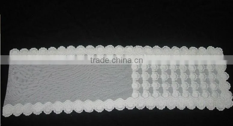 ladies white lace crochet scarf
