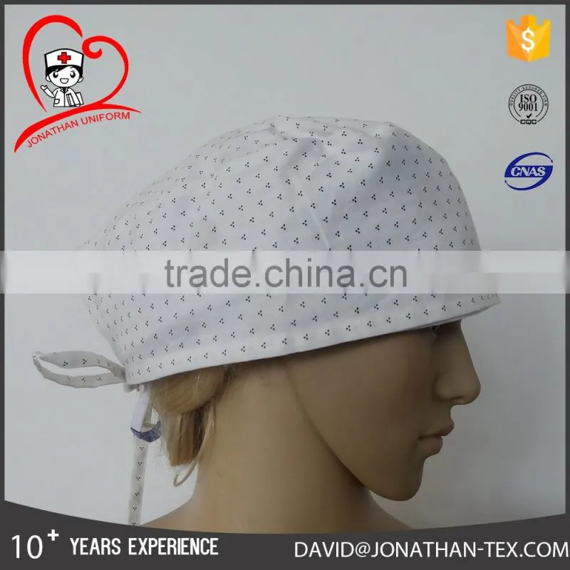 ISO9001 good quality and lower cost hospital nurse cap medical hat surgical cap