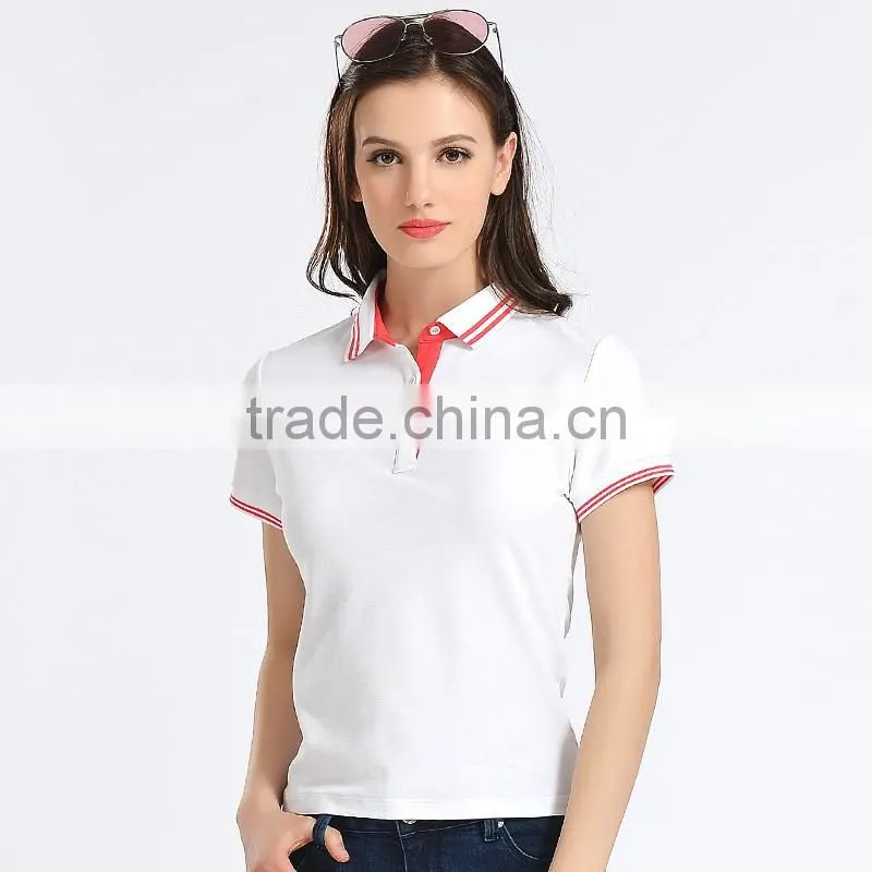 fancy design lapel short sleeve t-shirt for summer