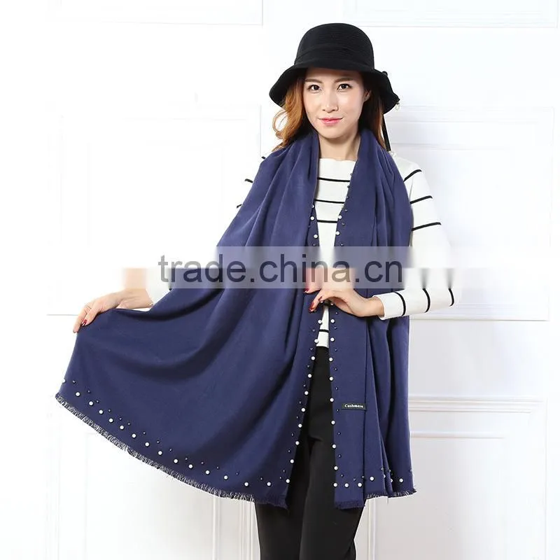 Womens Winter Cashmere Shawl Scarf Basic Long Warm Fashion Scarves & Wraps Lady Casual Pearl Wraps Scarves Woman