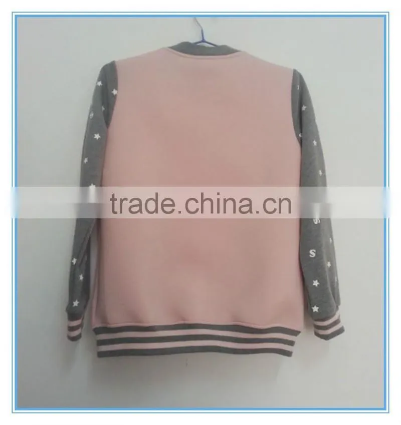 Wholesale children girls polyester baseball jackets girls long sleeve clothes sports jackets