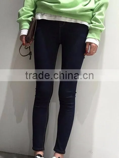 Runwaylover EY0627P Hot Sale 2017 Ladies Winter High Waist Denim Jeans